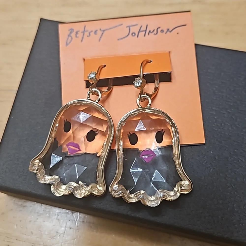 Betsey Johnson Ghost earrings - Picture 3 of 4